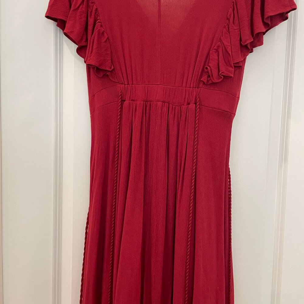 NWT Baltic Born Jennifer Deep V Maxi Red Dress Size Small - Picture 12 of 15